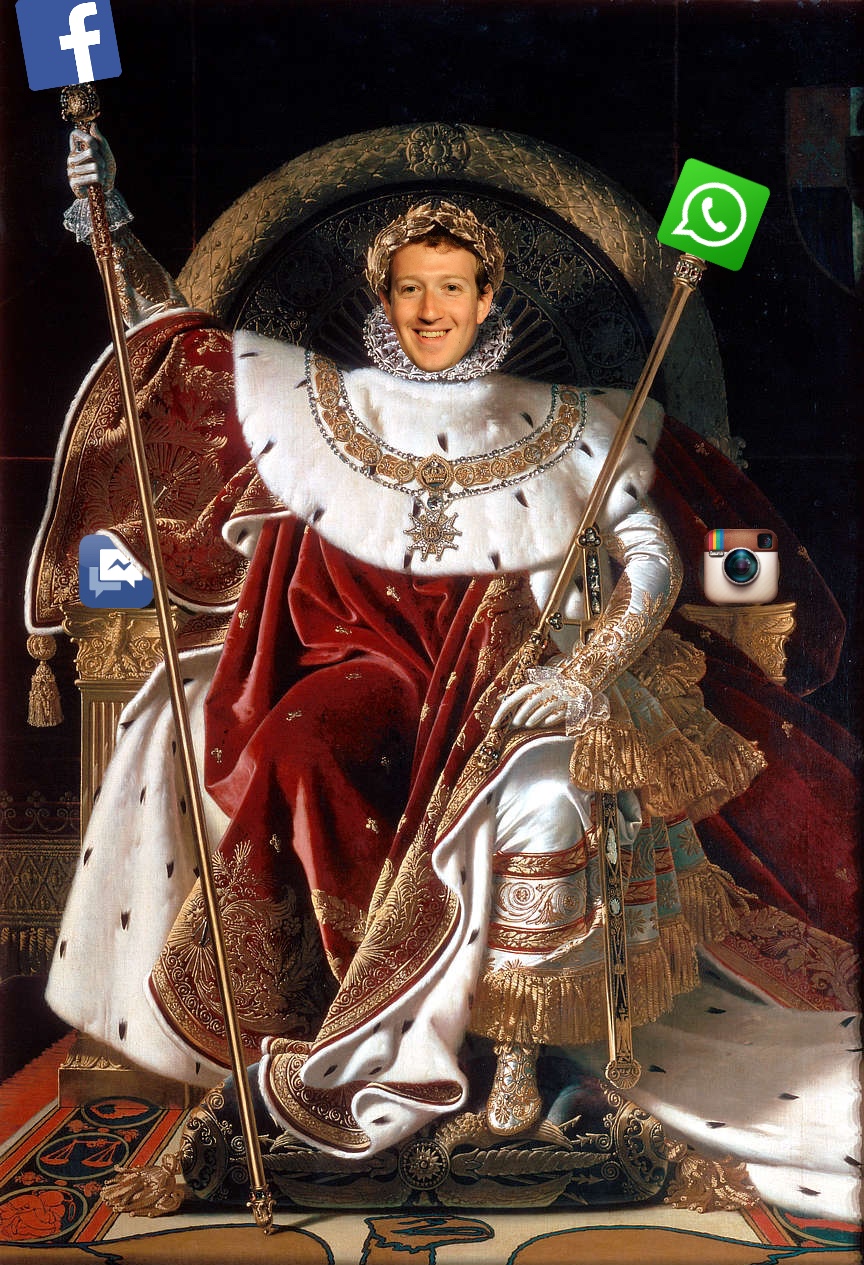 Zuckerberg on Throne